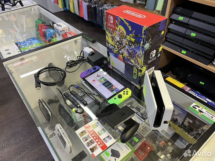 Nintendo Switch oled 320 Гб Чипованная+37 игр