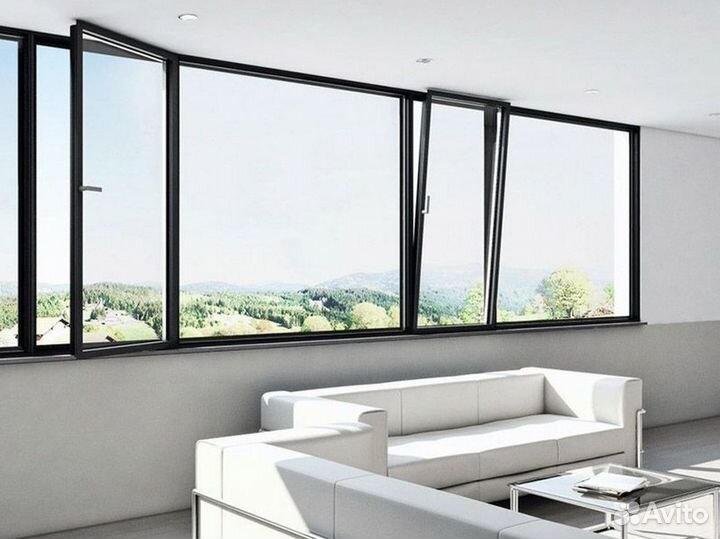 Алюминиевые окна новые