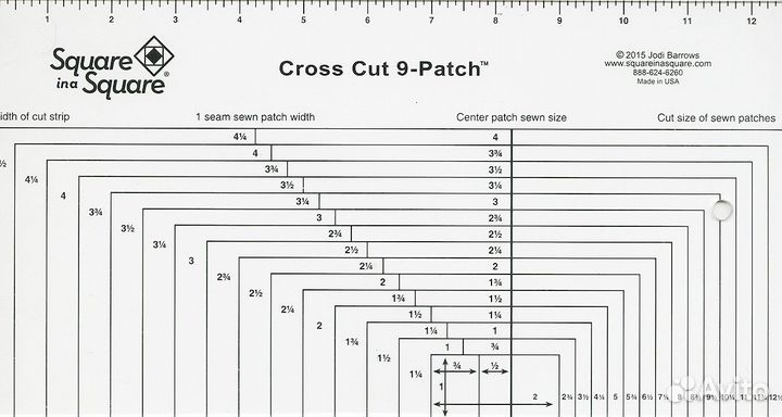 Линейка Crosscut 9-Patch с книгой от Джоди Бэрроуз