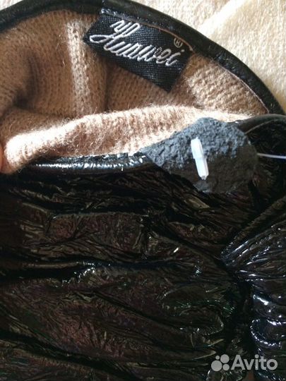 Перчатки новые женские кожа лак