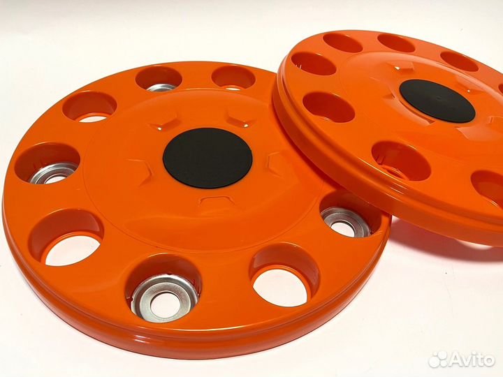 Колпаки 22.5 закрытые оранжевые к-т 2 штуки