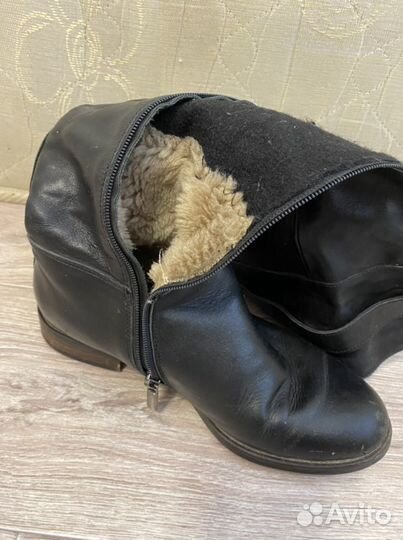 Сапоги кожаные