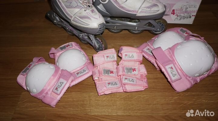 Ролики Fila раздвижные + шлем + защита + сумка
