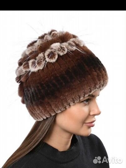 Шапка из меха кролика Рекс
