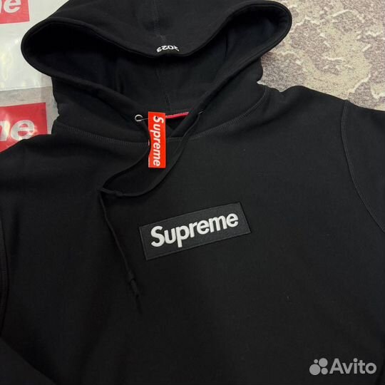 Худи Supreme box logo чёрное