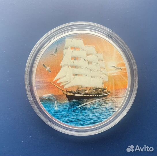 Корабль удачи. Серебро, Камерун 2016, Тираж 500 шт