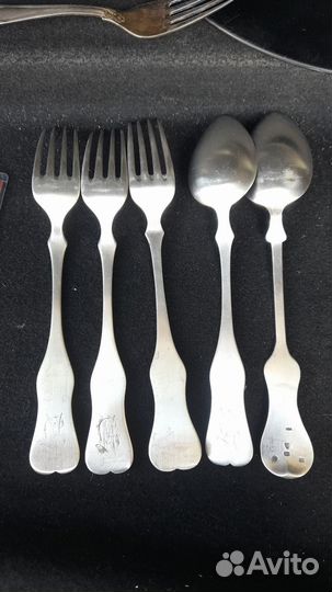 Серебряные ложки и вилки.19 век
