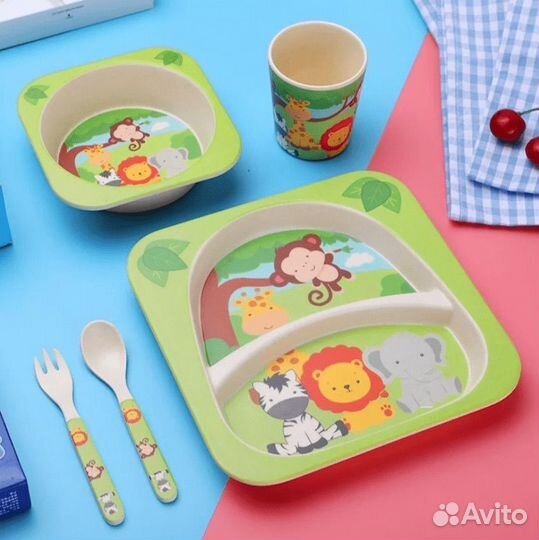 Набор посуды из бамбукового волокна