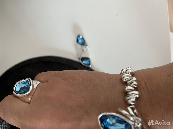 Серьги браслет кольцо
