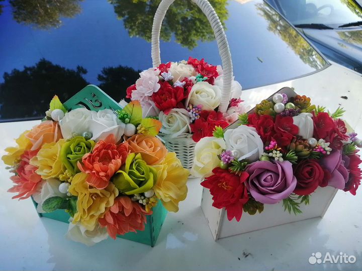 Букет из мыльных цветов
