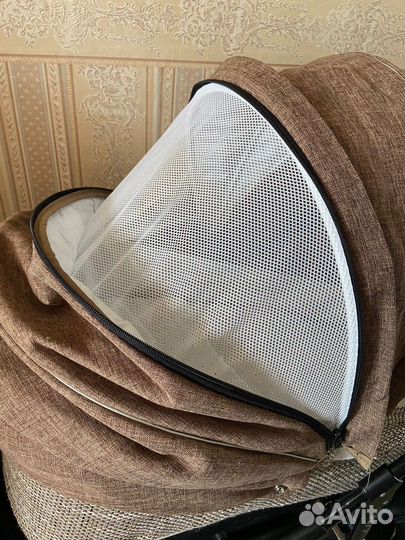 Коляска 2 в 1 Zipy коричневый/лен + автокрессло