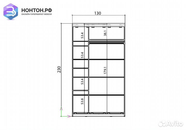 Шкаф-купе Комфорт-9М белый