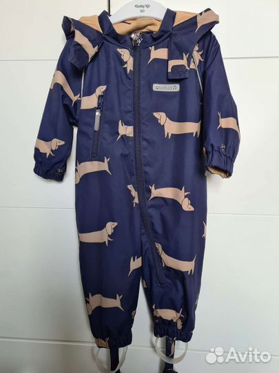 Демисезонный комбинезон 68-74 Crockid с шапочкой