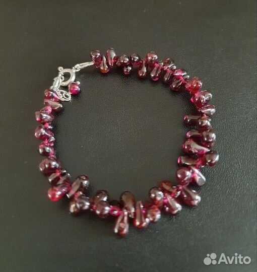 Браслет с гранатом S925