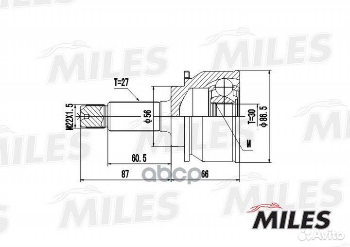 ШРУС subaru legacy 1.6-2.2 92-00 нар. GA20420