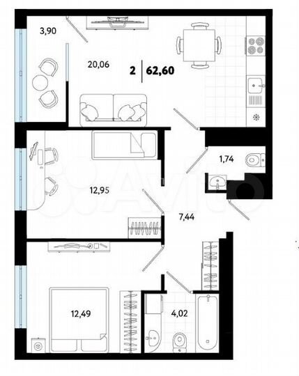 3-к. квартира, 89,8 м², 10/16 эт.
