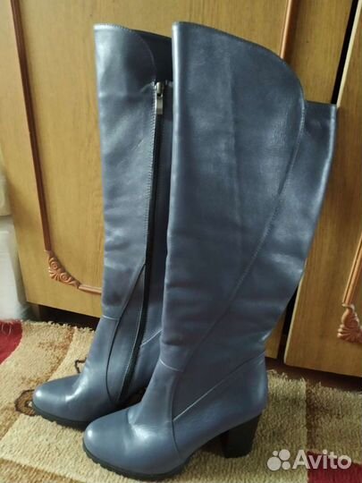 Сапоги кожаные