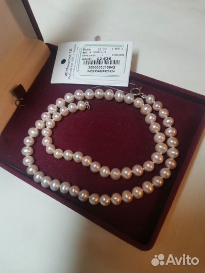 Бусы из натурального жемчуга