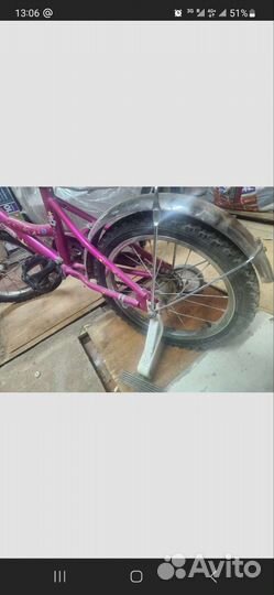 Детский велосипед бу 16 для девочки