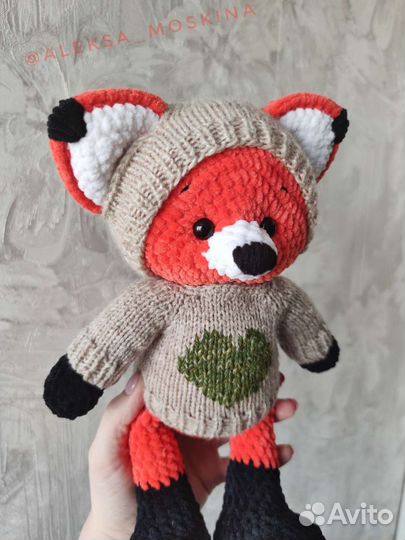 Плюшевая лиса в наличии и под заказ