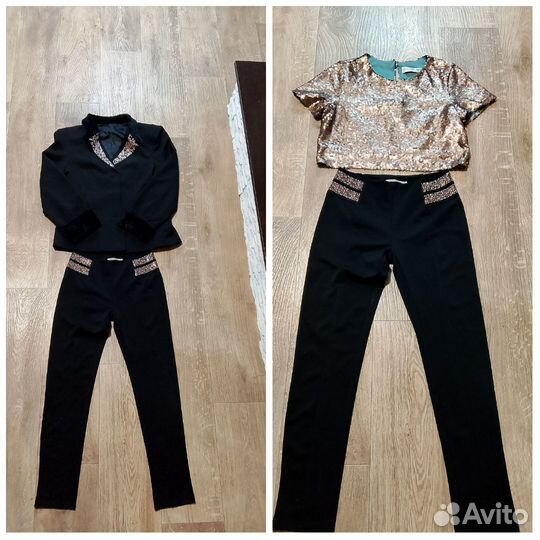 Брюки, пиджак, топ