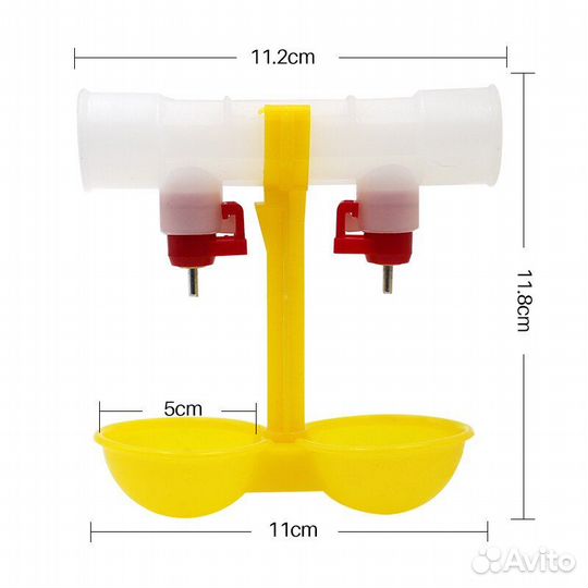 Поилка ниппельная с каплеуловителем двойная
