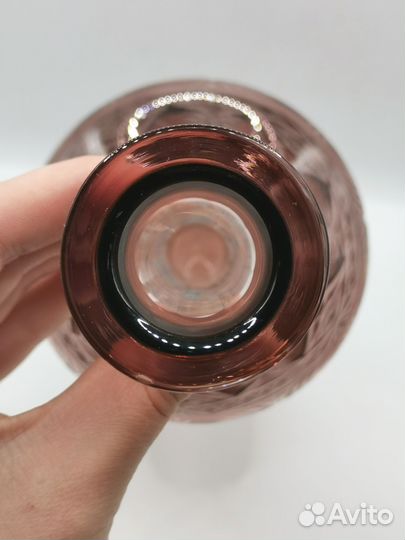 Графин Рюмка Цветное Стекло Резьба СССР