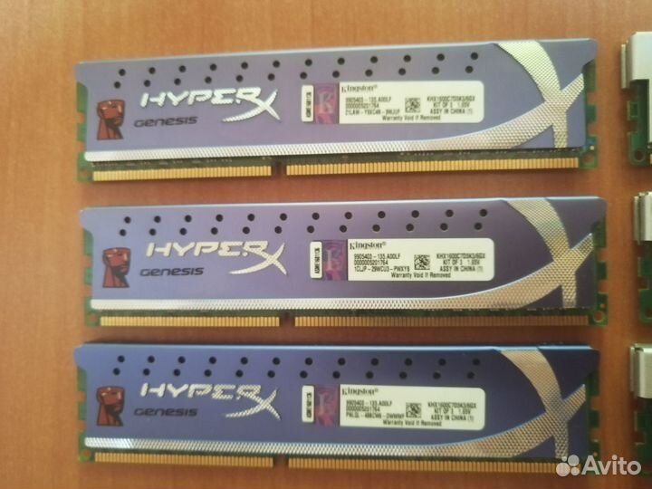 Оперативная память HyperX 6 гб (2 гб x 3 шт.) DDR3