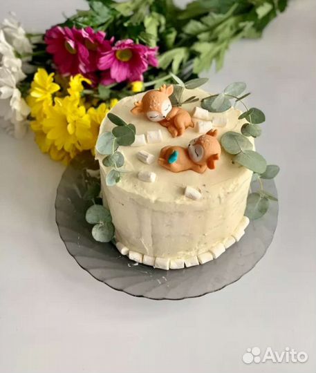 Детский топпер для торта в ввиде оленёнка