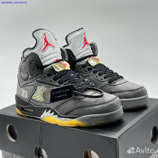 Кроссовки Nike Air Jordan 5 Retro Off-White (Арт.71172)