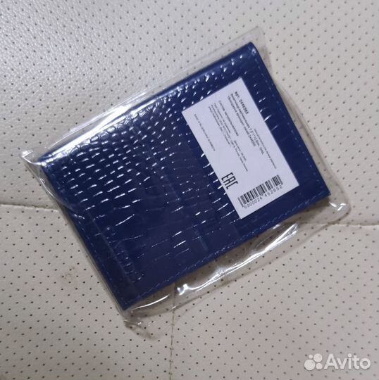 Визитница, 36 карт, кожа синий Россия