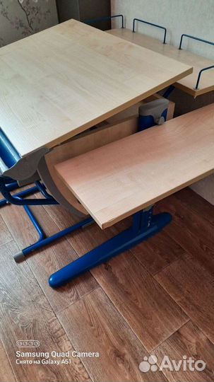 Растущая парта и стул бу фирмы деми