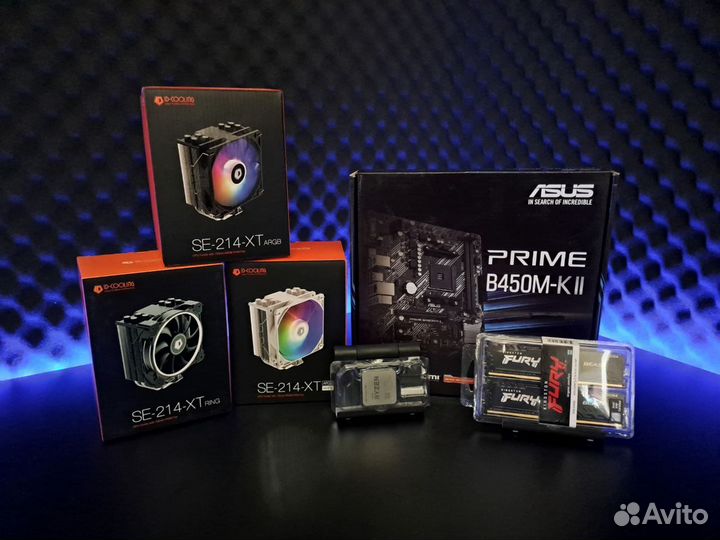 Новый Asus B450 / Ryzen 5 / Охлаждение / озу