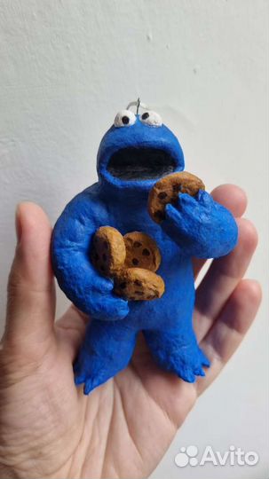 Ватная елочная игрушка Коржик / Cookie Monster