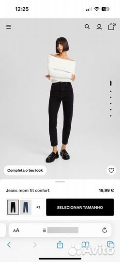 Джинсы bershka mom fit comfort