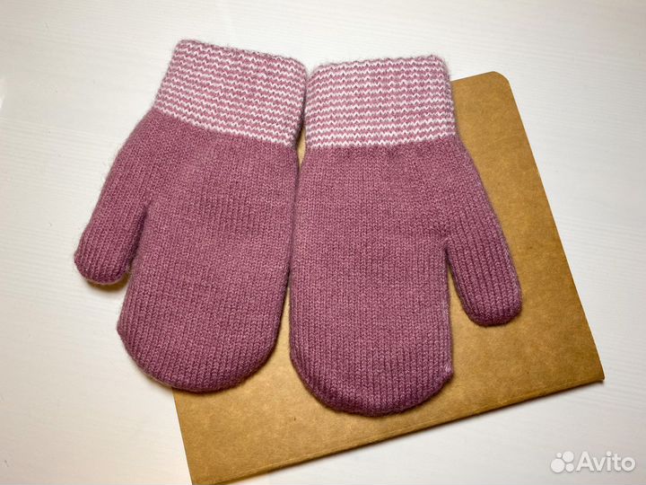 Новые зимние детские варежки