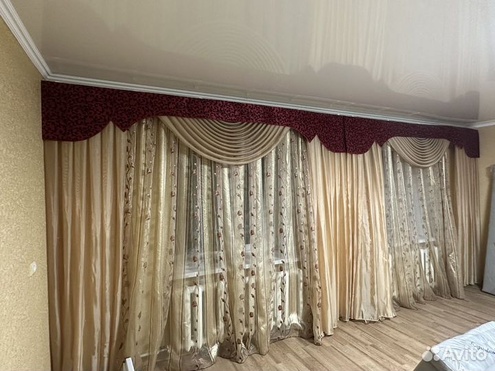 Шторы с ламбрекеном бу