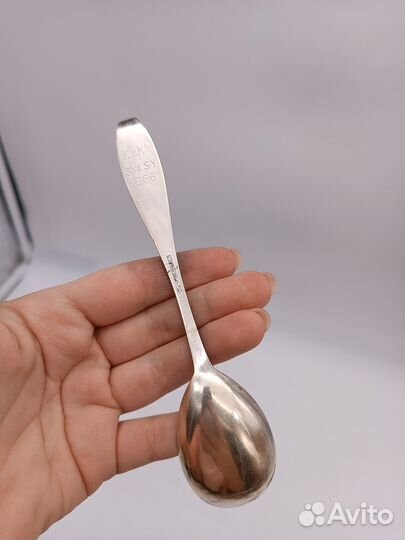 Ложка десертная серебро 813H проба длина 15 см