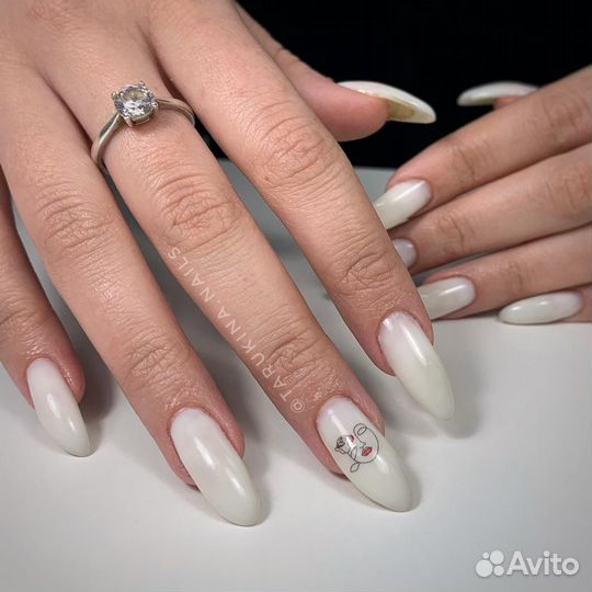 Комбинированный маникюр с покрытием