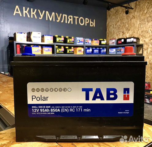 Аккумулятор TAB 95Ah азия (Обратная полярность)