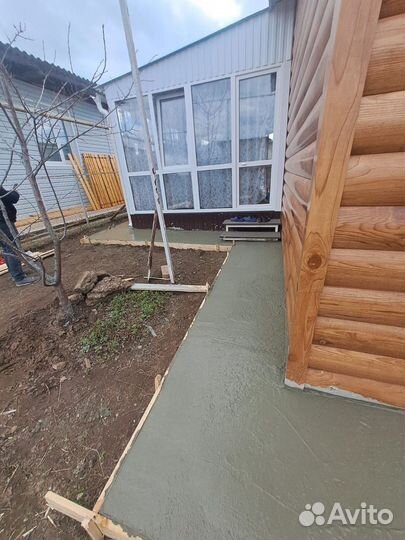 Бетонные работы стяжка отмостка