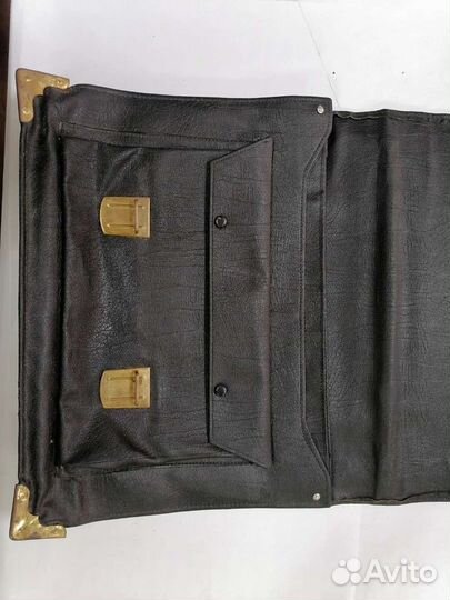 Мужской кожаный портфель бу чёрный СССР, министерс