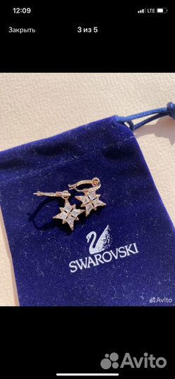 Серьги swarovski оригинал