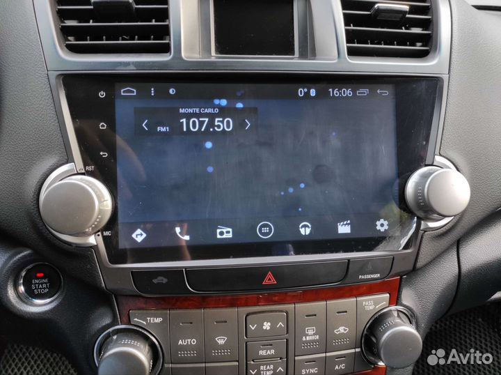 Магнитола Тойота Хайлендер Андроид