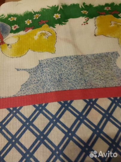 Лён жаккард покрывало - простынь и вафельное