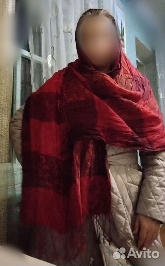 Палантин клетка, вискоза