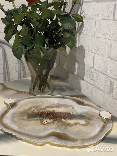 Поднос из эпоксидной смолы