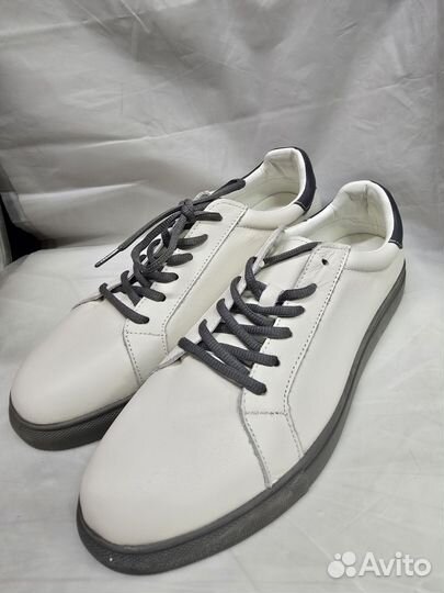 Мужские кожаные кеды 45