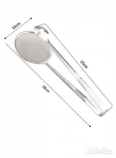 Дуршлаг новый. Шумовка. Щипцы для кухни нержавейка