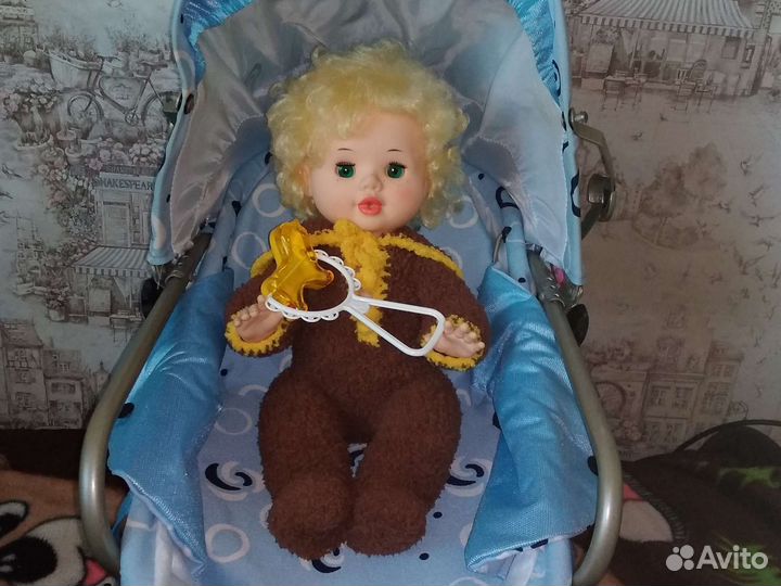 Кукла пупс с веснушками 45 см, Кругозор СССР